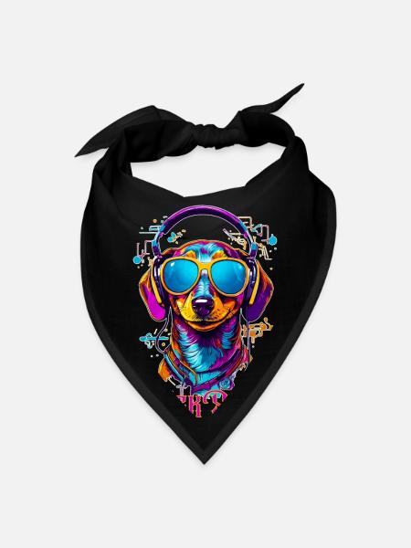 Rockstar Dachshund - Bandana - black