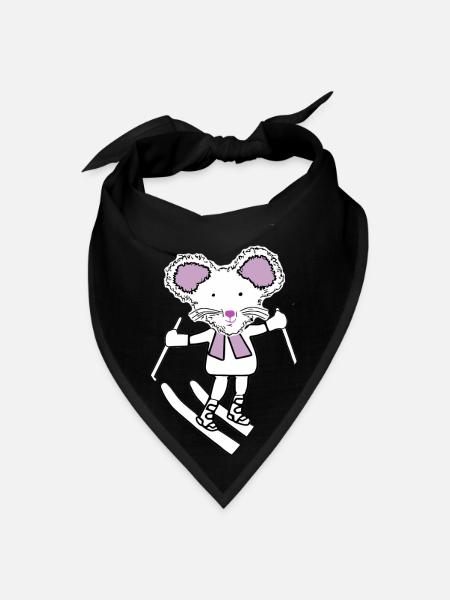 mouse skiing - Bandana - black