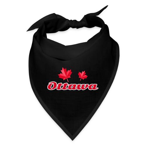 Ottawa with two red maple leaves - Bandana