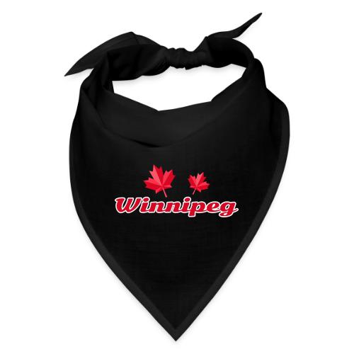 Winnipeg with two red maple leaves - Bandana