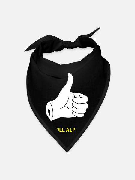Still Alive Cut Off Hand - Bandana - black - Front