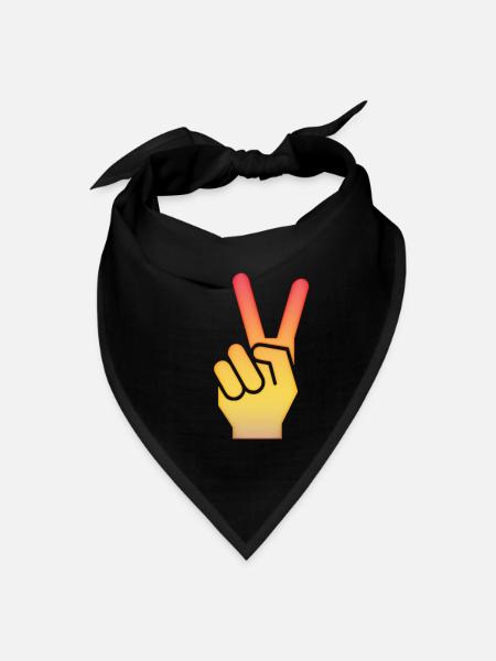 peace sign - Bandana - black
