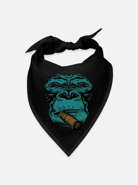 Smoking Gorilla - Bandana - black - Front