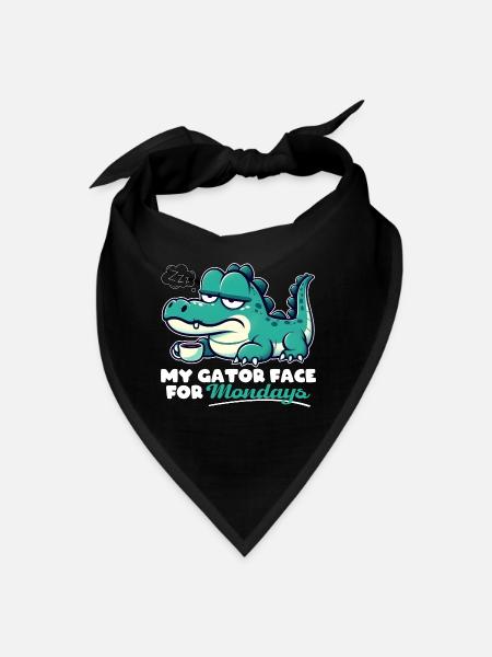 MY GATOR FACE FOR MONDAYS - Bandana - black - Front