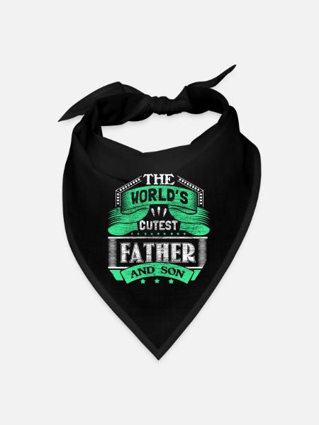 Father Son Parents Family Gift - Bandana - black