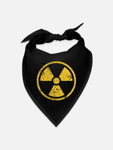 Radiation warning rusted symbol - Bandana - black - Front