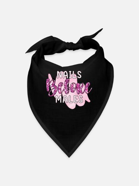 Nails Before Males Manicurist Nail Tech - Bandana - black - Front