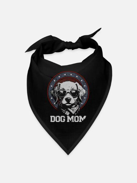 American Dog Mom - Bandana - black
