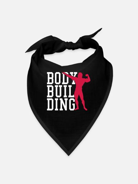 body building - Bandana - black - Front