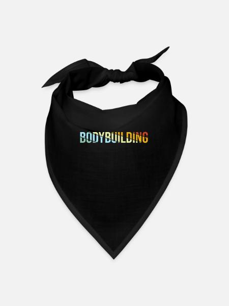 body building retro - Bandana - black - Front