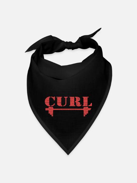 Curl Bodybuilding Motivational Inspirational - Bandana - black