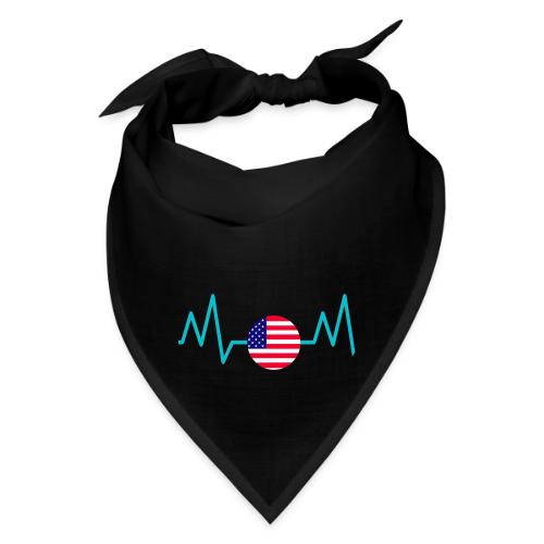Heartbeat USA Flag – Patriotic American Pride Tee - Bandana