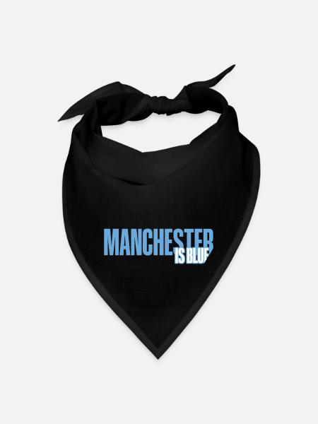 Manchester Is Blue - Bandana - black - Front
