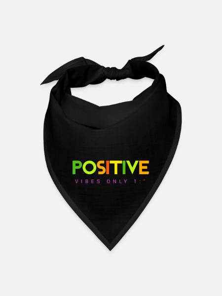 Positive Vibes Only 1:2 Graphic Tee - Bandana - black
