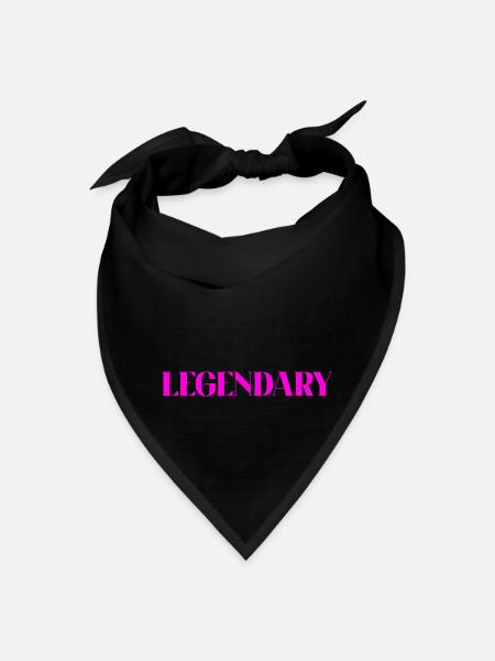 LÉGENDAIRE (IMPRIMÉ ROSE) - Bandana - noir - Devant