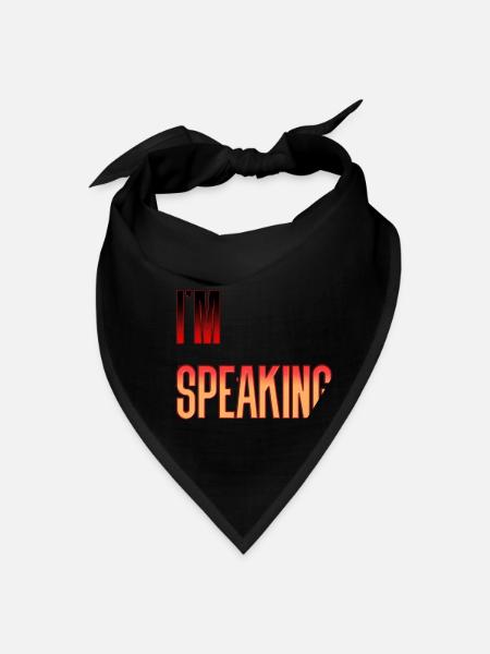Im Speaking - Bandana - black - Front