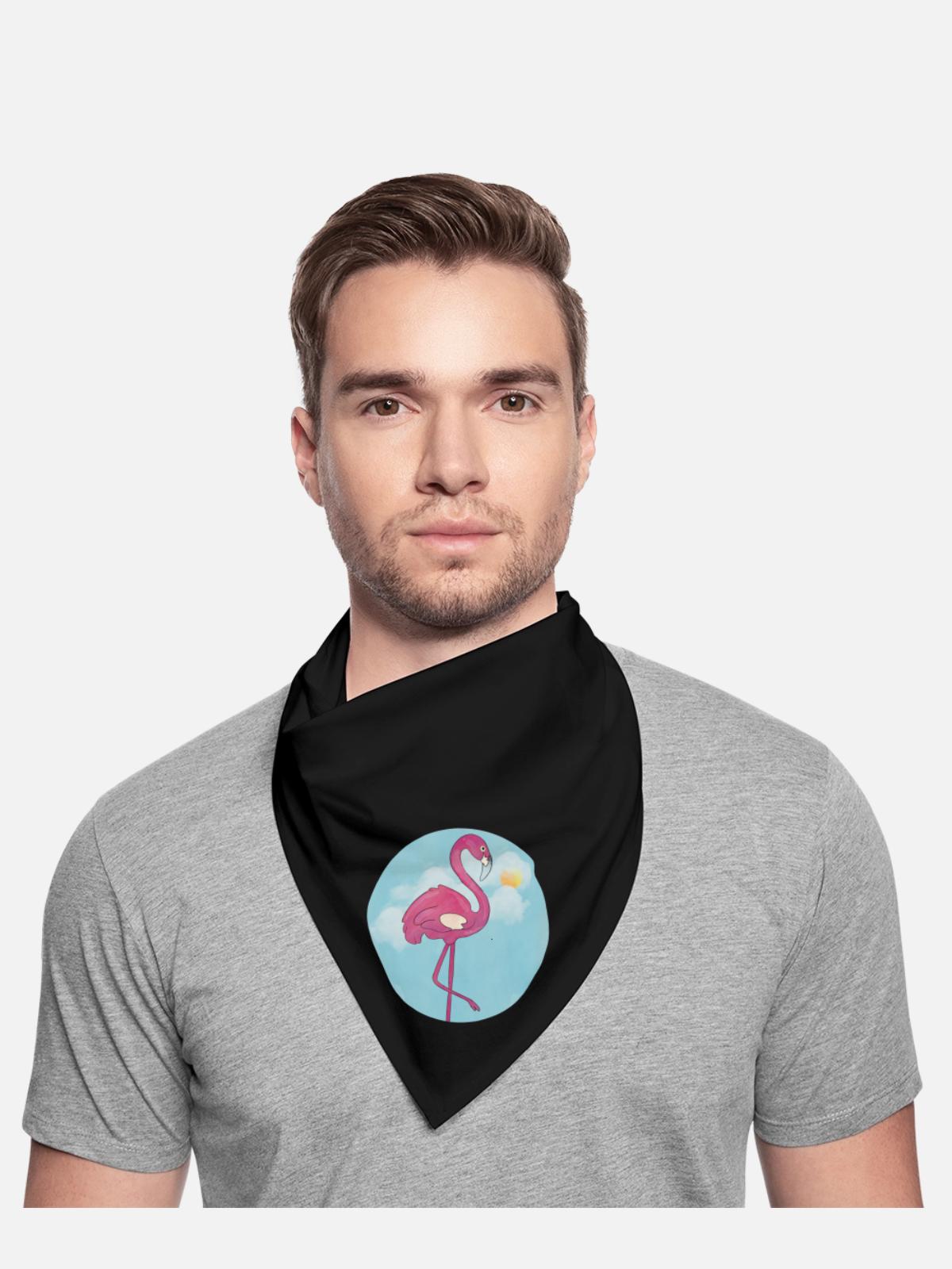 Flamingo In The Blue Sky - Bandana - black - Front - TBD (187cm)