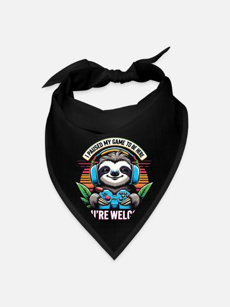 Paused My Game Be Here - Bandana - black - Front