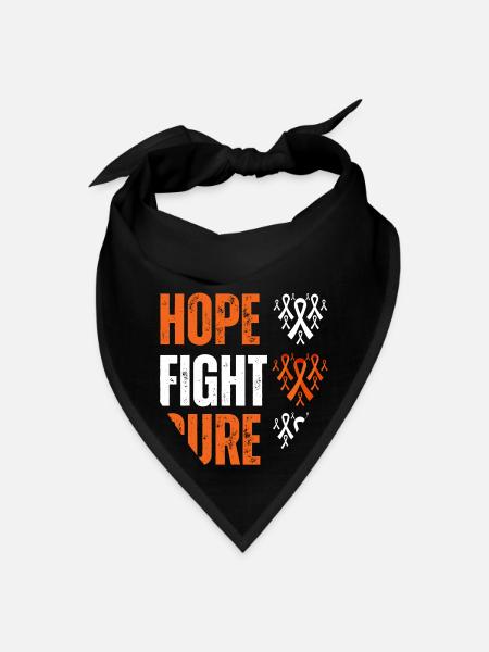 Hope Fight Cure Multiple Sclerosis Awareness - Bandana - black