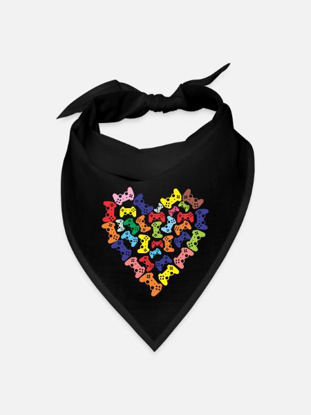 Game Console Heart - Bandana - black - Front