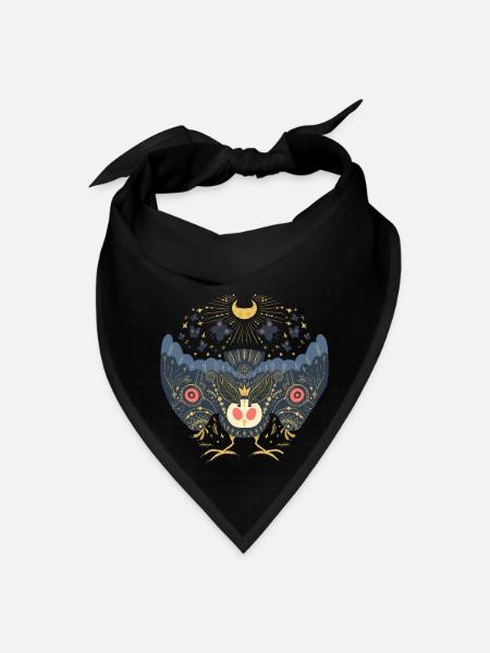 Celestial Blue Mothman With Red Eyes - Bandana - black - Front