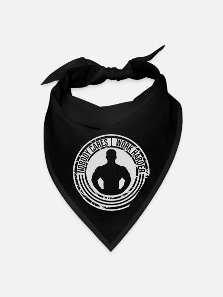 nobody cares work harder - Bandana - black