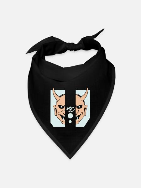 Hannya Mask - Bandana - black - Front
