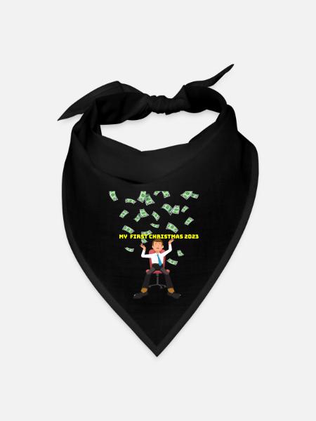 Happy Christmas Day - Bandana - black - Front