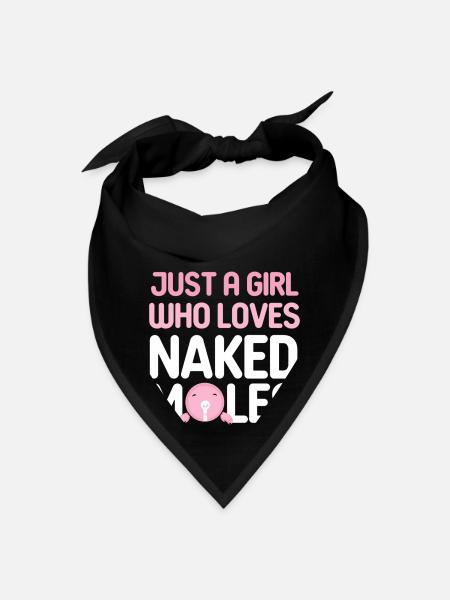 Just A Girl Who Loves Naked Moles - Bandana - black - Front