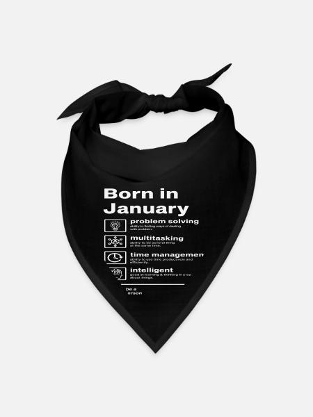 Born in January - Bandana - black