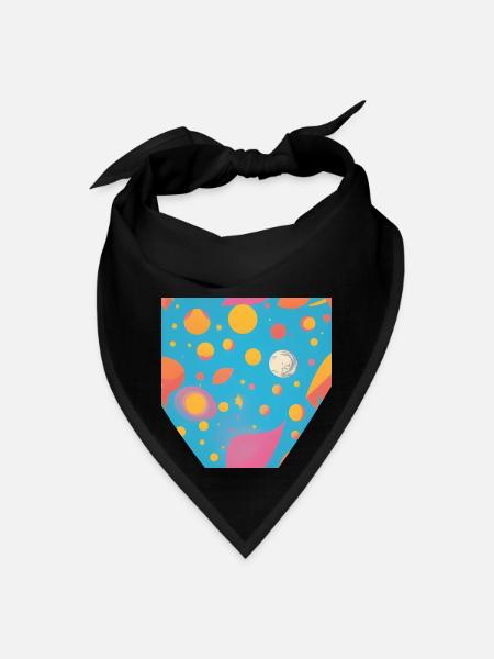 galaxy nebula draw abstract - Bandana - black - Front