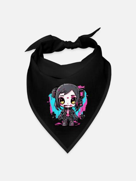Futuristic Zombie Girl - Bandana - black - Front
