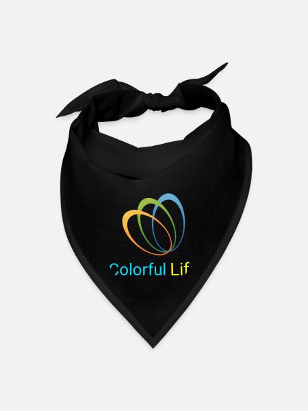 "Vibrant Palette of Life - Colorful Splash Design" - Bandana - black