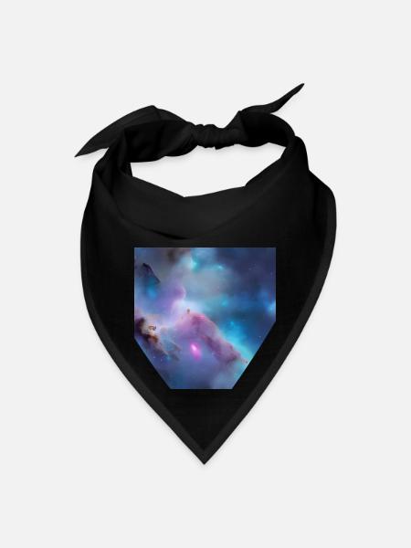 Galaxy nebula abstract design - Bandana - black - Front