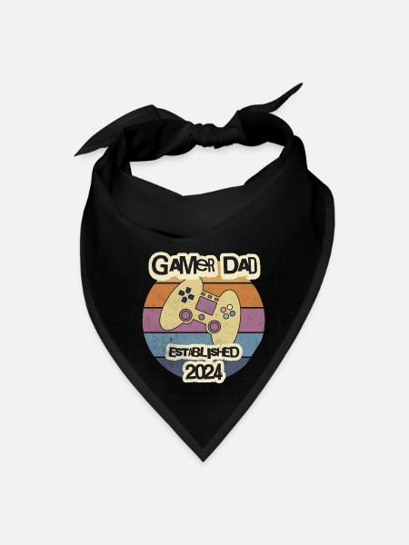 Gamer Dad Established 2024 - Bandana - black - Front