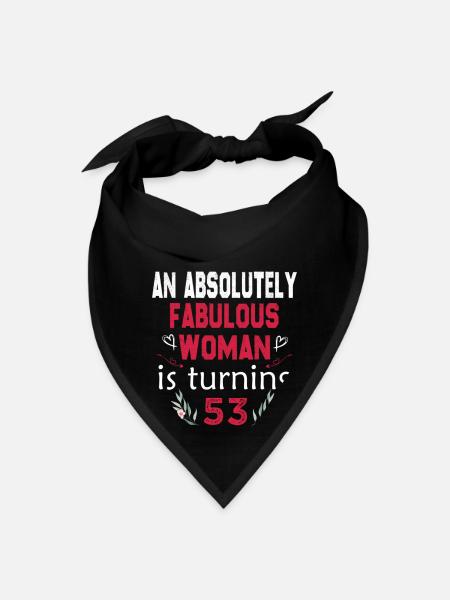 women 53rd birthday 53 years women birthday gift - Bandana - black