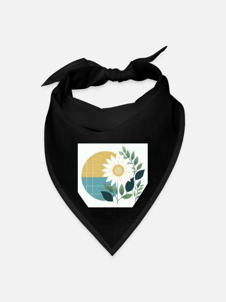 Sunlit Blooms - Bandana - black - Front