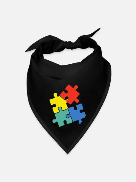 Puzzle - Bandana - black - Front
