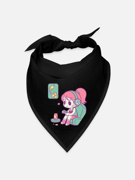 Gamer Girl Power Améliorez votre style grâce à ce cadeau - Bandana - noir - Devant