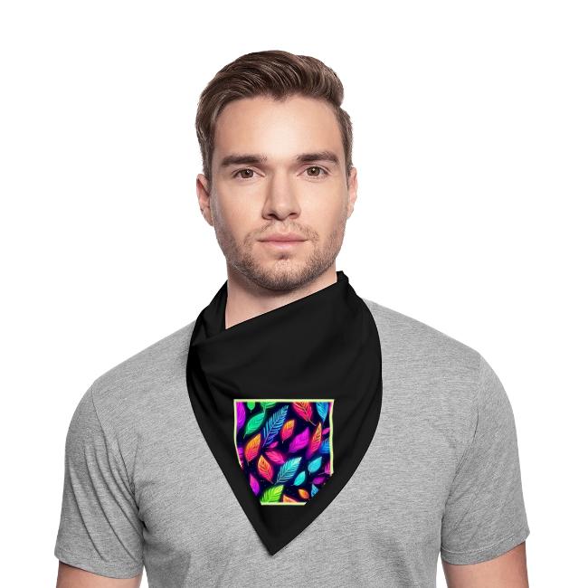 Neon Leaves in Vibrant Glow Art