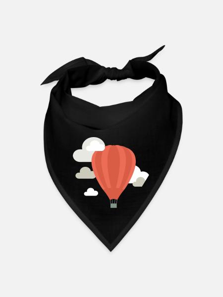 hot air balloon - Bandana - black