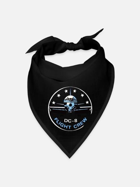 DC-8 Flight Crew Badge - Bandana - black - Front