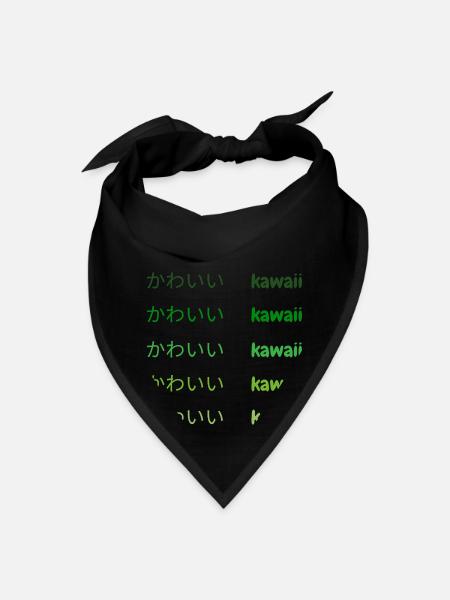 Kawaii Word Pack Shades Of Green - Bandana - black