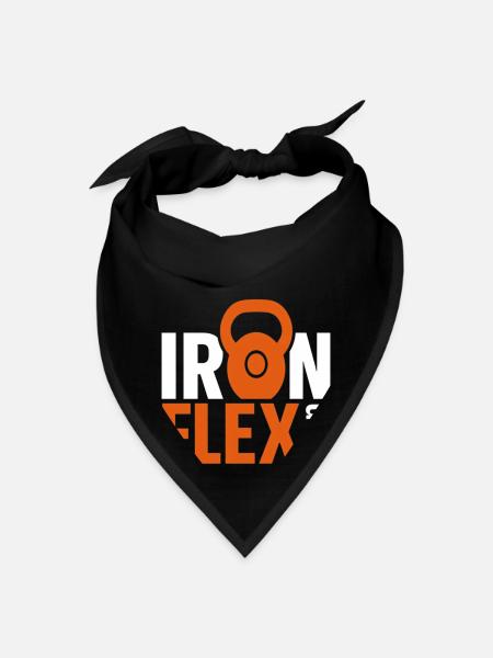iron flex gym - Bandana - black - Front