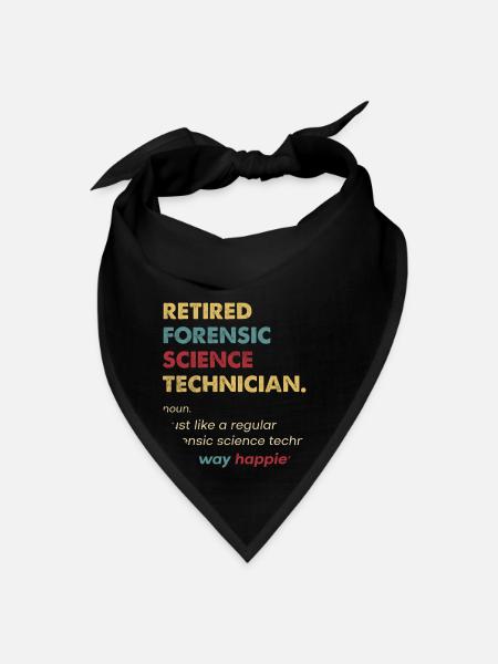 Forensic Science Technician Retired Retro - Bandana - black