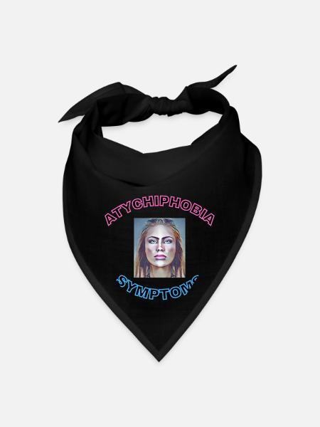 Don't Let Fear Control You: Atychiphobia Symptoms - Bandana - black - Front