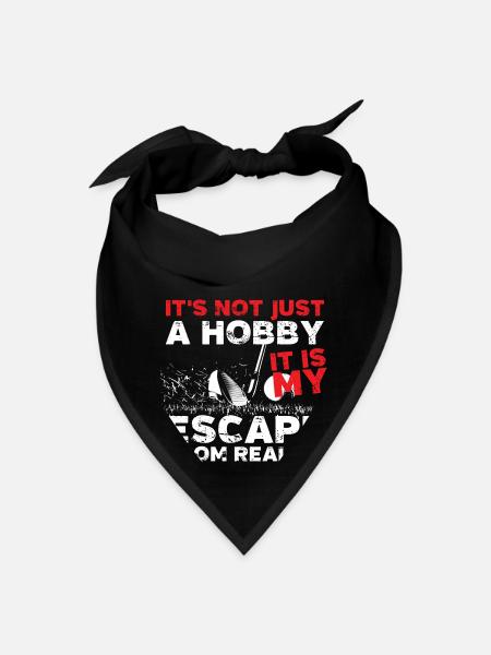 Golf Is Not Just A Hobby - Bandana - black - Front