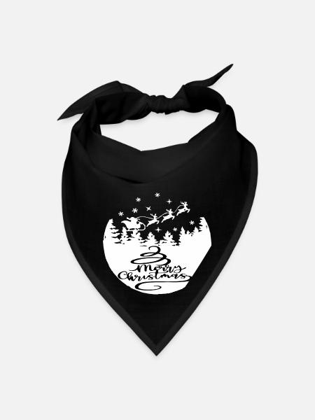 Merry Christmas - Bandana - black