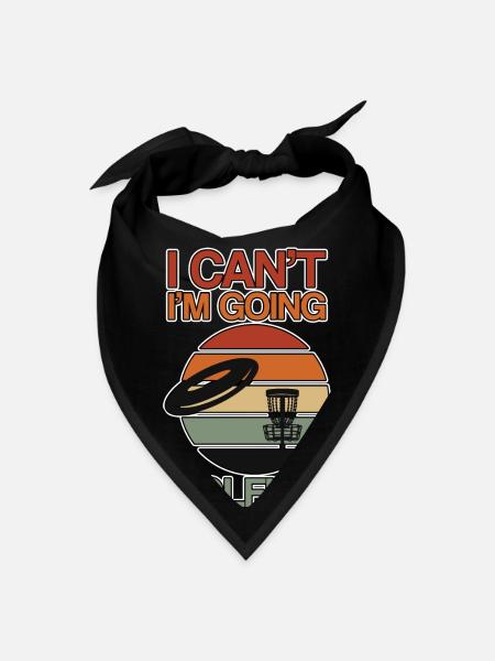I Can't I'm Going Golfing 2 - Bandana - black - Front