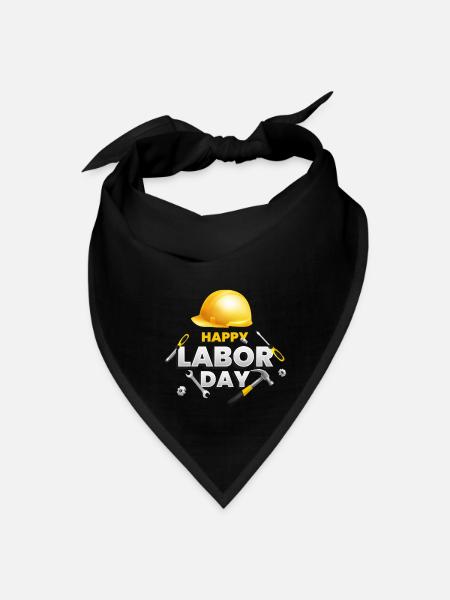 Happy Labor Day - Bandana - black